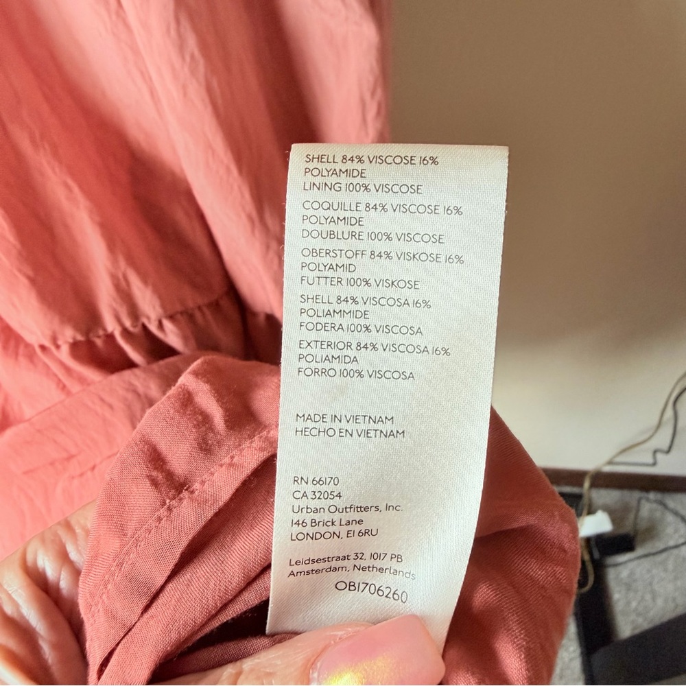 Anthropologie Mauve Pink V-Neck Waistless Maxi Dress, Size Small - Picture 8 of 10